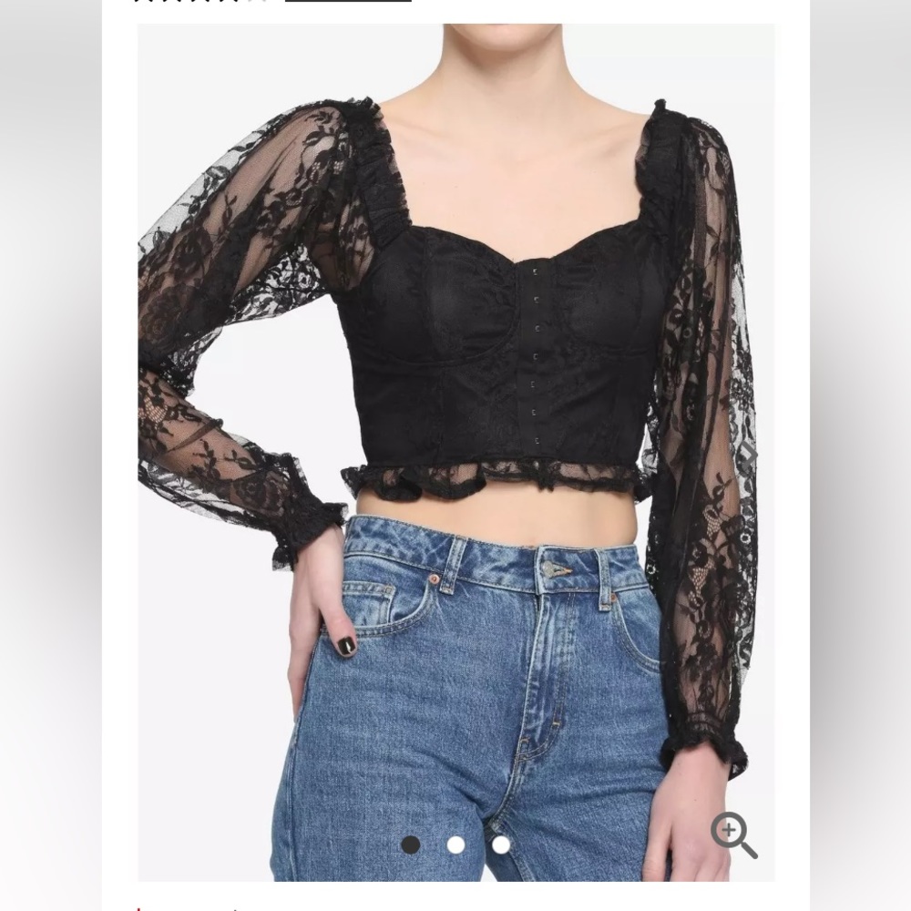 Lace corset crop top